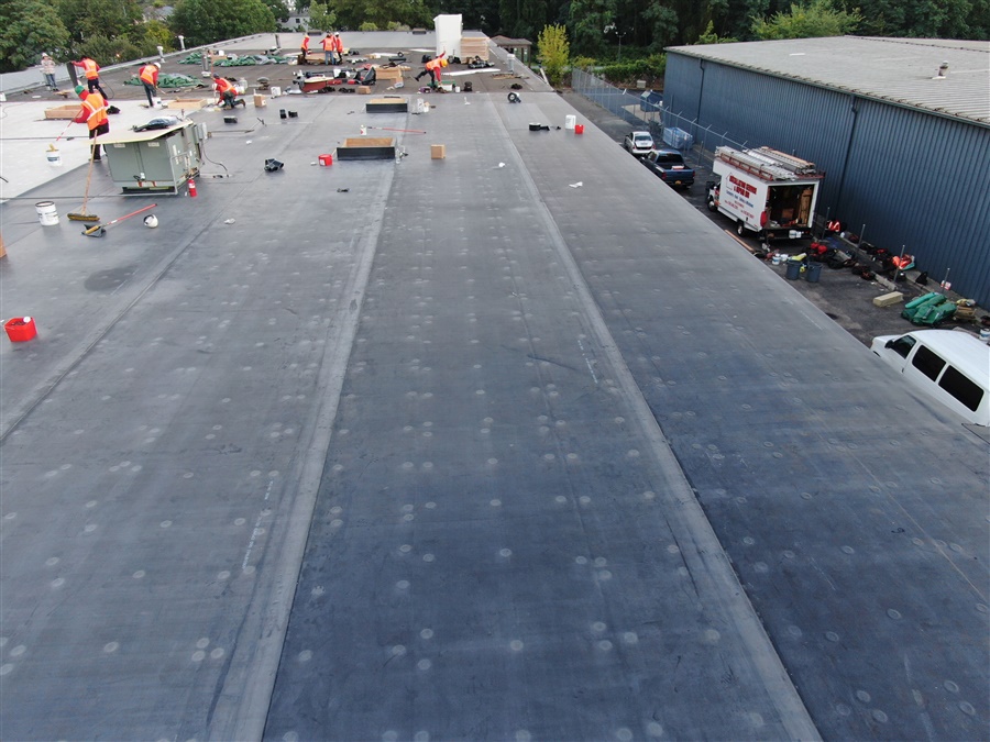 a roof of a building
